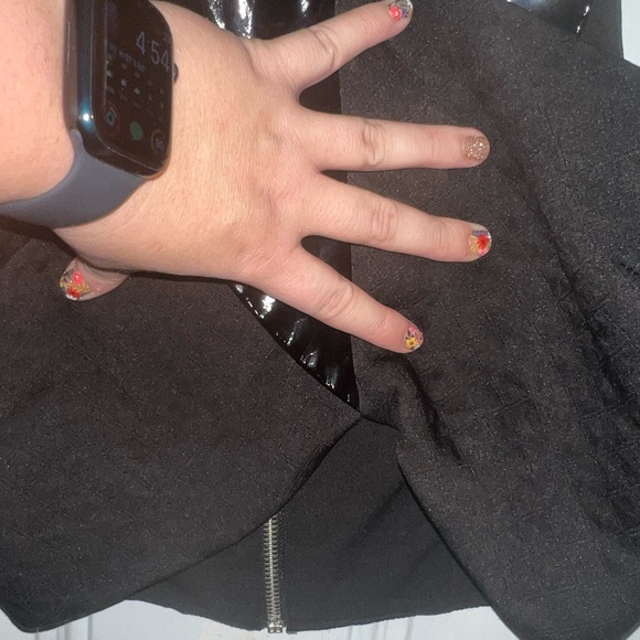 Akira Chicago Bronx Patent Vegan Leather Crop Top - Picture 10 of 13